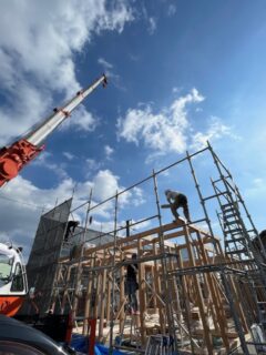 ⌂山陽小野田市　平屋　棟上げ⌂